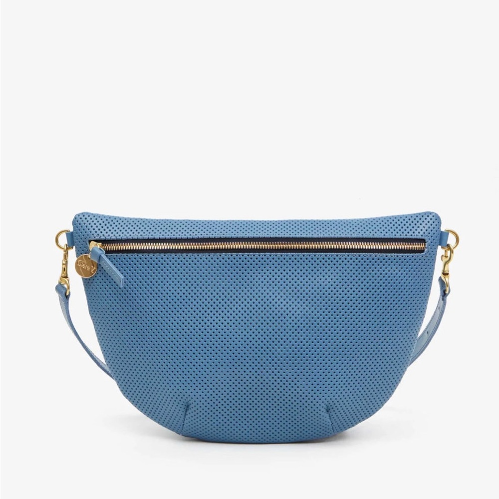 Clare V Desert Blue Perforated Grande Fanny NWT - Picture 6 of 9
